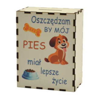 Skarbonka drewniana 13x10x6cm mix